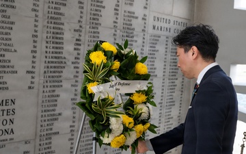 Japan Minister of Defense visits USS Arizona Memorial