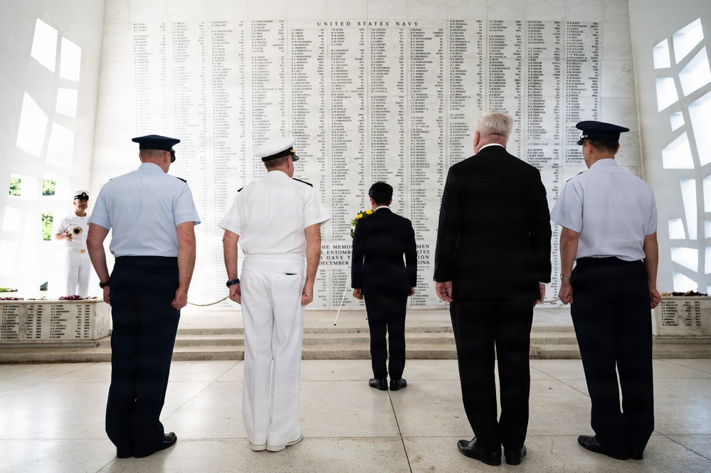 Japan Minister of Defense visits USS Arizona Memorial