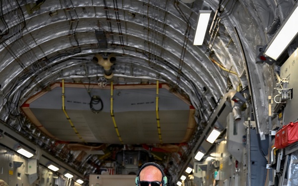 449th AEG Airmen support regional mobility operations through cargo offload