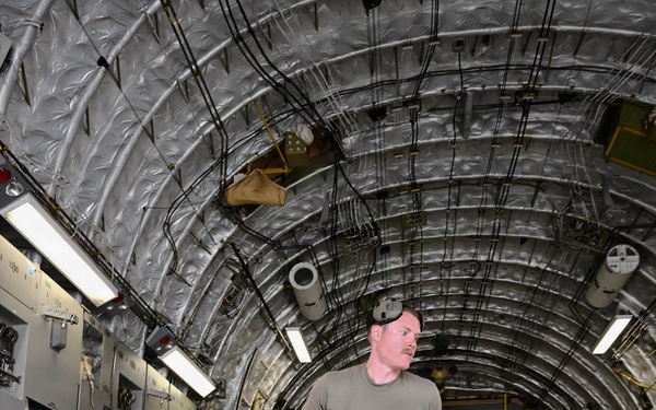 449th AEG Airmen support regional mobility operations through cargo offload