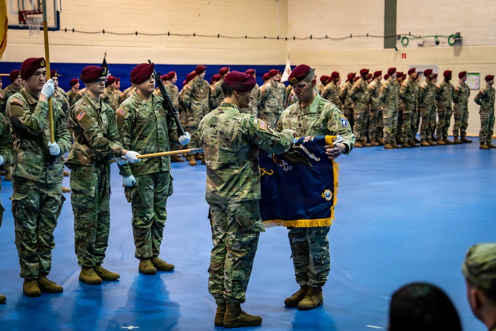 1-91 CAV Reflags to 3-504 PIR During Ceremony at Grafenwoehr Training Area