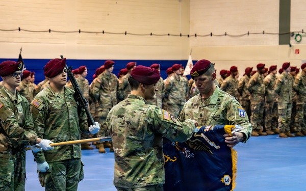 1-91 CAV Reflags to 3-504 PIR During Ceremony at Grafenwoehr Training Area