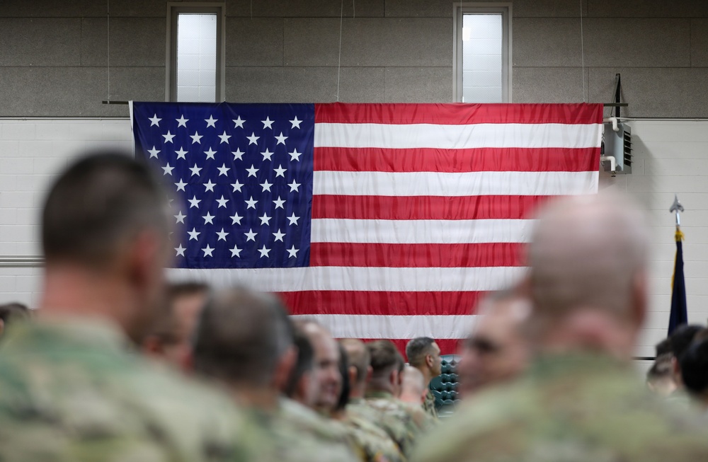 Task Force Alpine performs color-casing ceremony