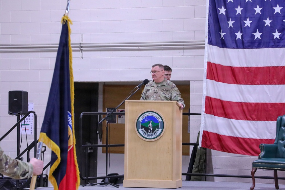 Task Force Alpine performs color-casing cermony.