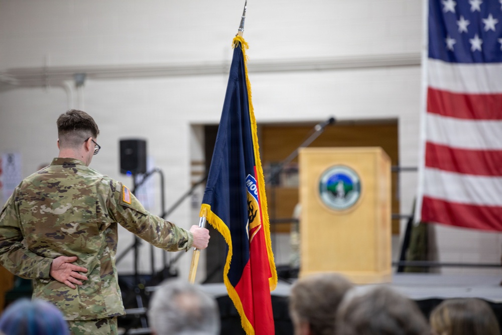 Task Force Alpine performs color-casing ceremony