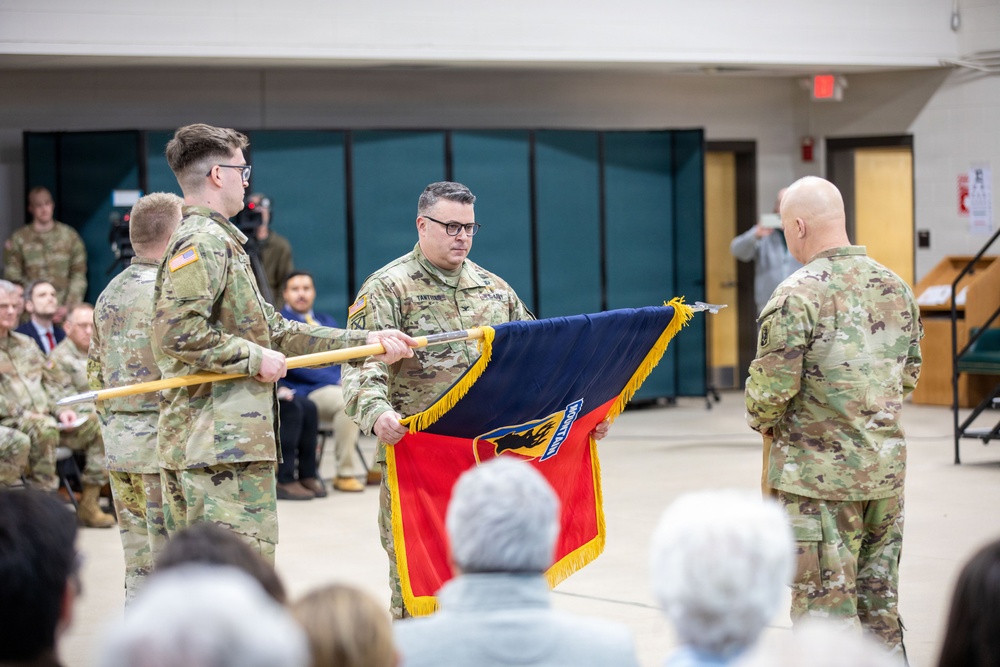 Task Force Alpine performs color-casing ceremony