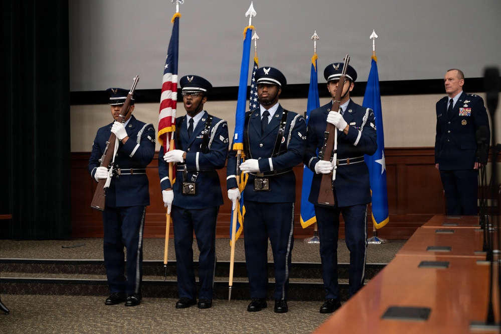 Boom operator assigned to the 91st Aircraft Maintenance Squadron, Tech. Sgt. Alex Diego, presented with Distinguished Flying Cross