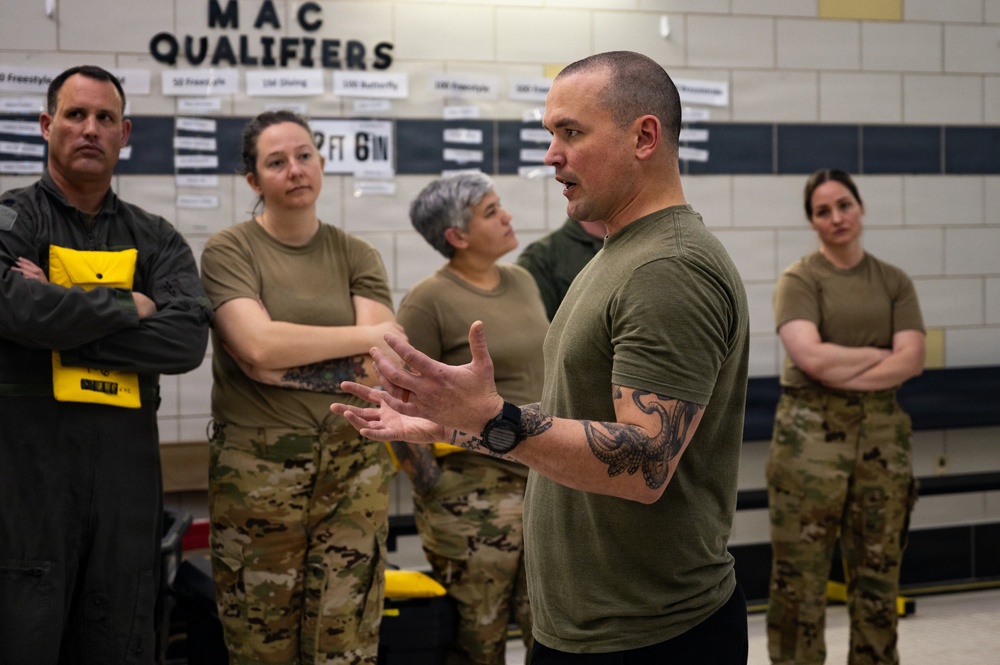 Sink or swim: Steel Airmen conduct water survival training