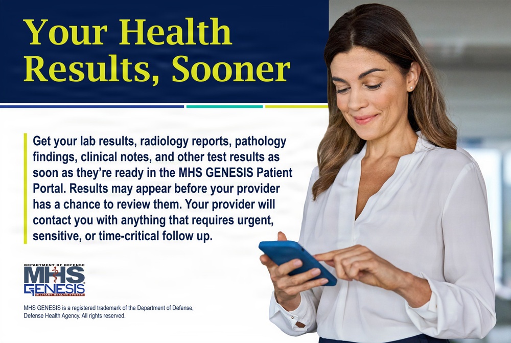 Get your health results faster in 2026: Lab and test results immediately available in your MHS GENESIS Patient Portal