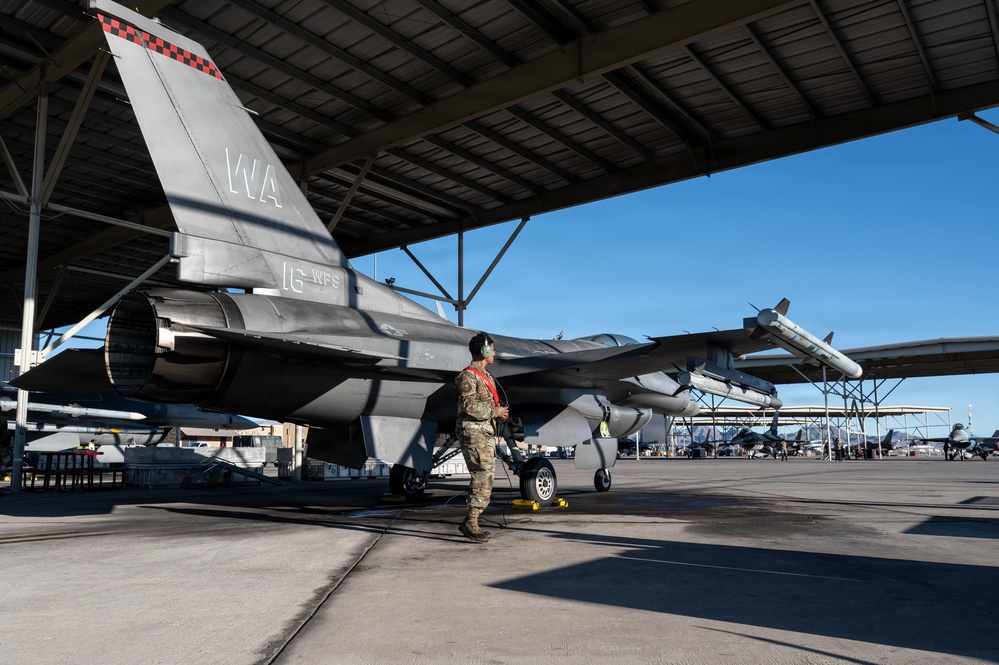 57th Wing Commander Brig. Gen. Lawrence Sullivan flies F-16 sortie