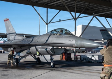 57th Wing Commander Brig. Gen. Lawrence Sullivan flies F-16 sortie