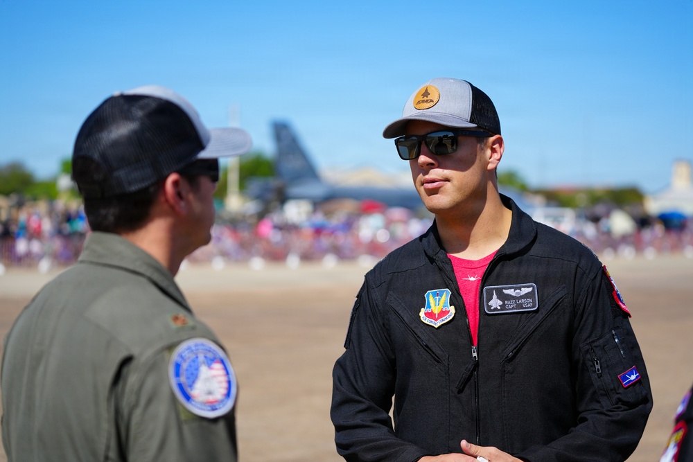F-22 Raptor Aerial Demonstration Team performs at the Barksdale Air Show 2023