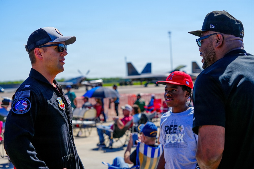 F-22 Raptor Aerial Demonstration Team performs at the Barksdale Air Show 2023