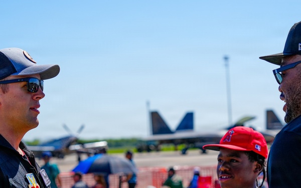 F-22 Raptor Aerial Demonstration Team performs at the Barksdale Air Show 2023