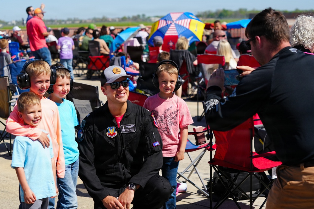F-22 Raptor Aerial Demonstration Team performs at the Barksdale Air Show 2023