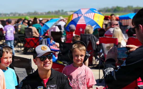 F-22 Raptor Aerial Demonstration Team performs at the Barksdale Air Show 2023
