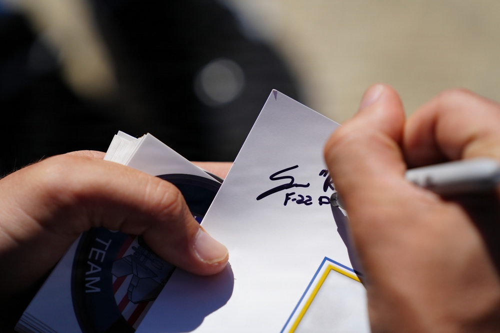 F-22 Raptor Aerial Demonstration Team performs at the Barksdale Air Show 2023