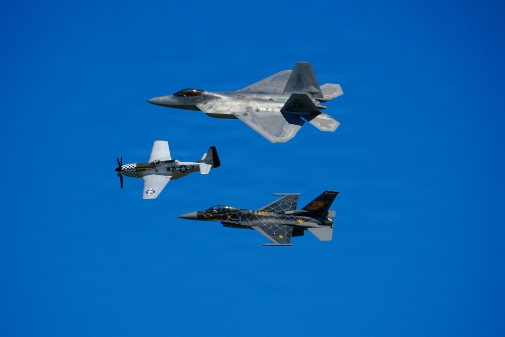 F-22 Raptor Aerial Demonstration Team performs at the Barksdale Air Show 2023