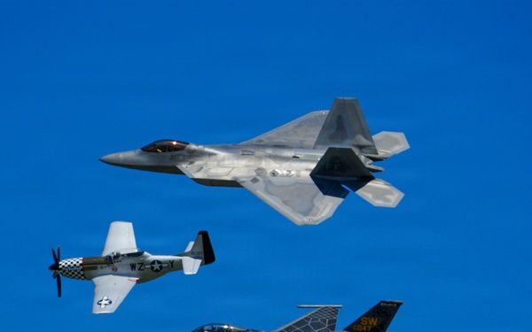 F-22 Raptor Aerial Demonstration Team performs at the Barksdale Air Show 2023