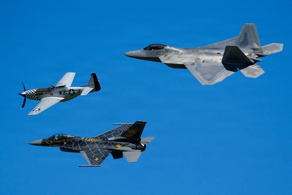 F-22 Raptor Aerial Demonstration Team performs at the Barksdale Air Show 2023