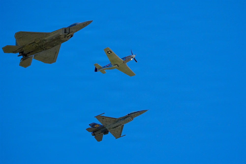 F-22 Raptor Aerial Demonstration Team performs at the Barksdale Air Show 2023