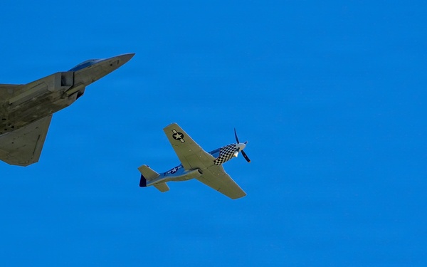 F-22 Raptor Aerial Demonstration Team performs at the Barksdale Air Show 2023