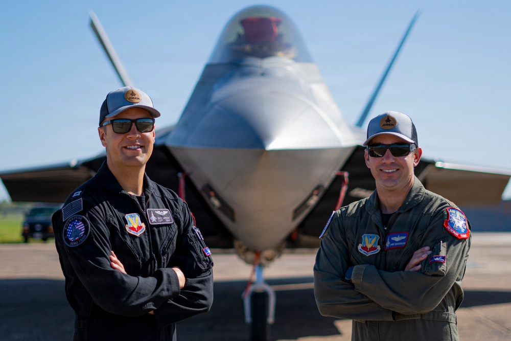 F-22 Raptor Aerial Demonstration Team performs at the Barksdale Air Show 2023