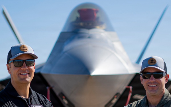 F-22 Raptor Aerial Demonstration Team performs at the Barksdale Air Show 2023
