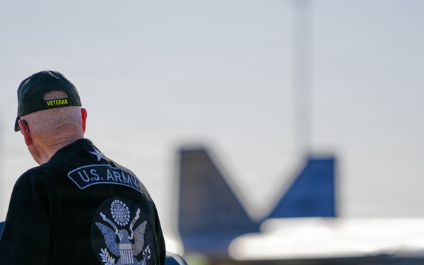 F-22 Raptor Aerial Demonstration Team performs at the Barksdale Air Show 2023