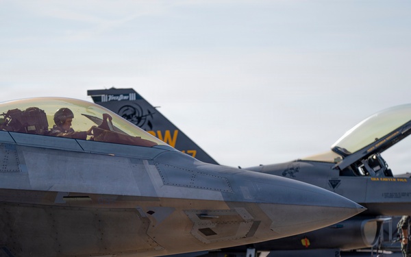 F-22 Raptor Aerial Demonstration Team performs at the Barksdale Air Show 2023