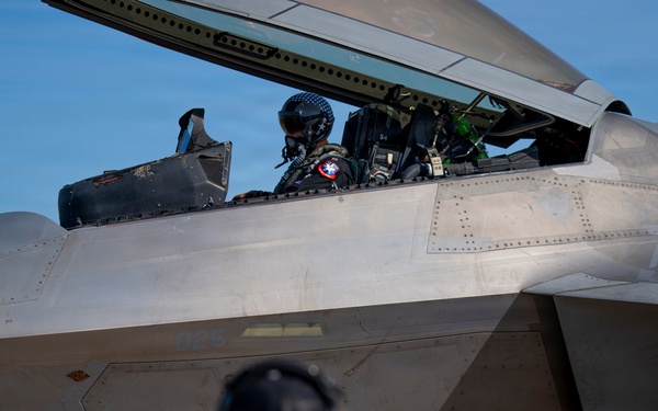 F-22 Raptor Aerial Demonstration Team performs at the Barksdale Air Show 2023
