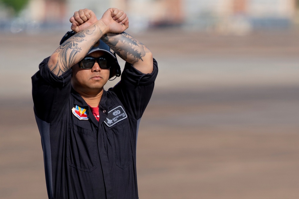 F-22 Raptor Aerial Demonstration Team performs at the Barksdale Air Show 2023