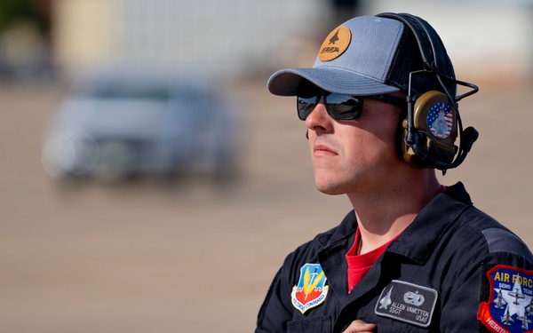 F-22 Raptor Aerial Demonstration Team performs at the Barksdale Air Show 2023
