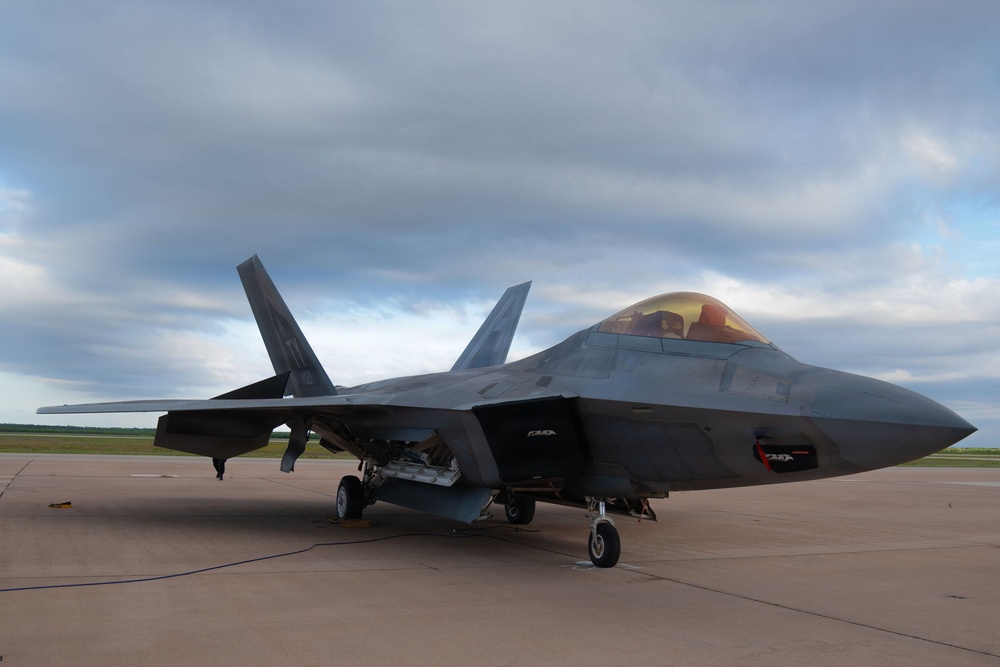 F-22 Raptor Aerial Demonstration Team performs at the Dyess Big Country Air Fest 2023