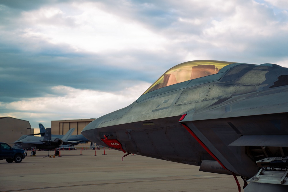 F-22 Raptor Aerial Demonstration Team performs at the Dyess Big Country Air Fest 2023