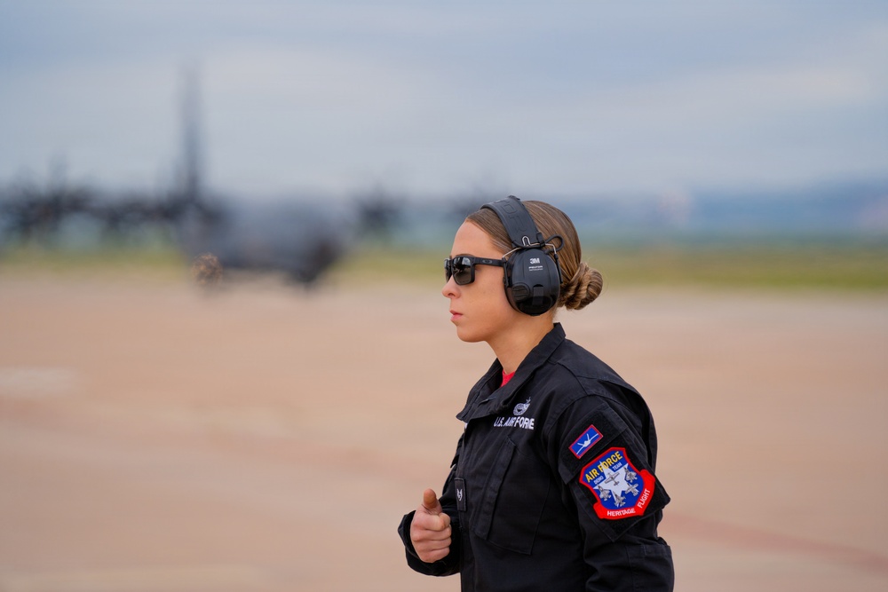 F-22 Raptor Aerial Demonstration Team performs at the Dyess Big Country Air Fest 2023