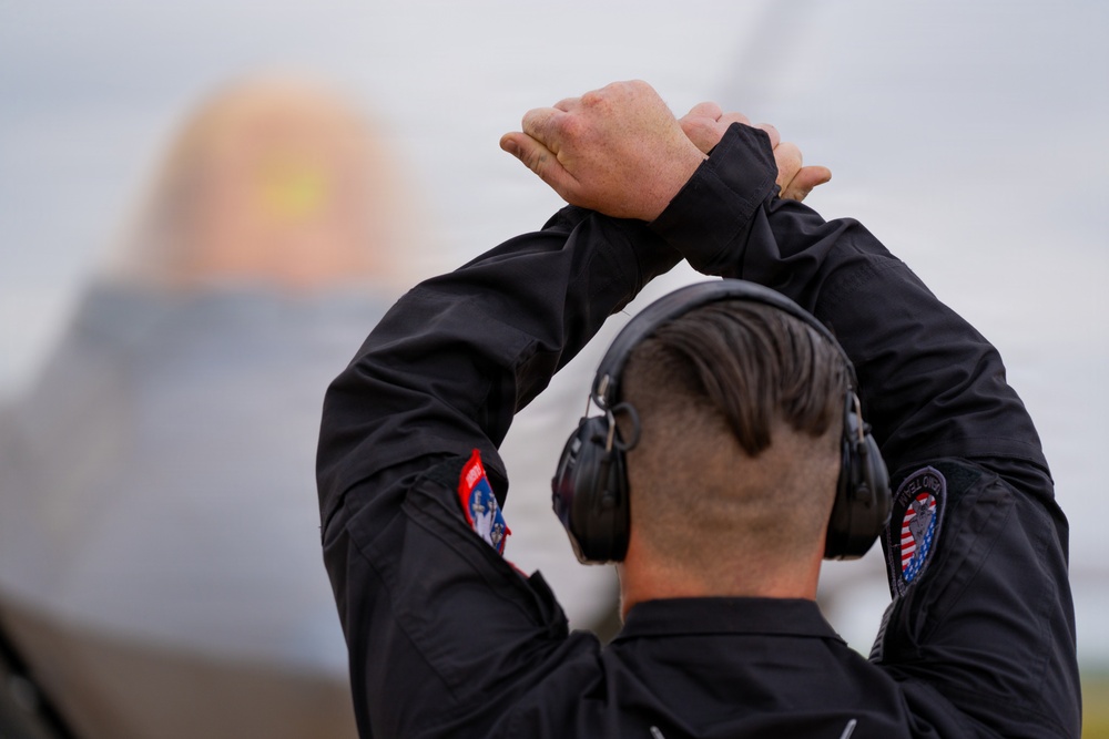 F-22 Raptor Aerial Demonstration Team performs at the Dyess Big Country Air Fest 2023