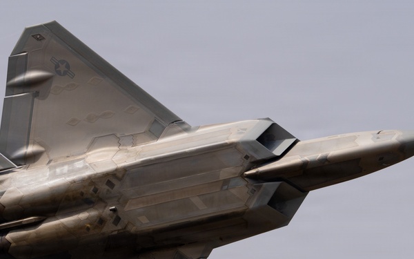 F-22 Raptor Aerial Demonstration Team performs at the Dyess Big Country Air Fest 2023