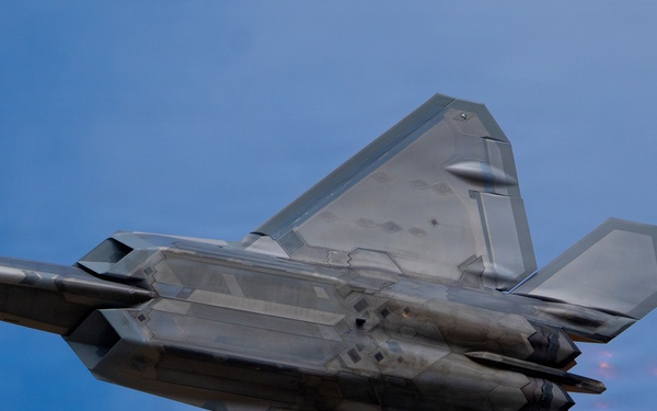 F-22 Raptor Aerial Demonstration Team performs at the Dyess Big Country Air Fest 2023