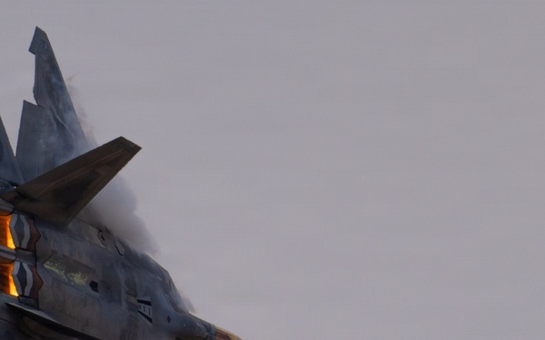 F-22 Raptor Aerial Demonstration Team performs at the Dyess Big Country Air Fest 2023