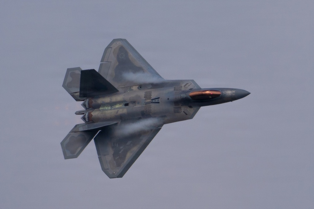 F-22 Raptor Aerial Demonstration Team performs at the Dyess Big Country Air Fest 2023