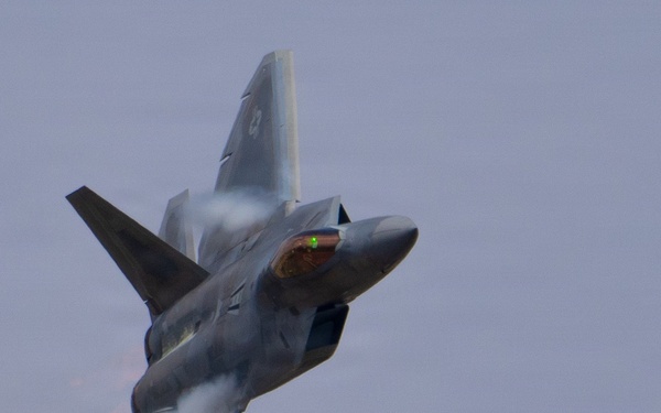 F-22 Raptor Aerial Demonstration Team performs at the Dyess Big Country Air Fest 2023