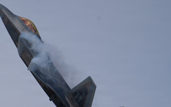 F-22 Raptor Aerial Demonstration Team performs at the Dyess Big Country Air Fest 2023