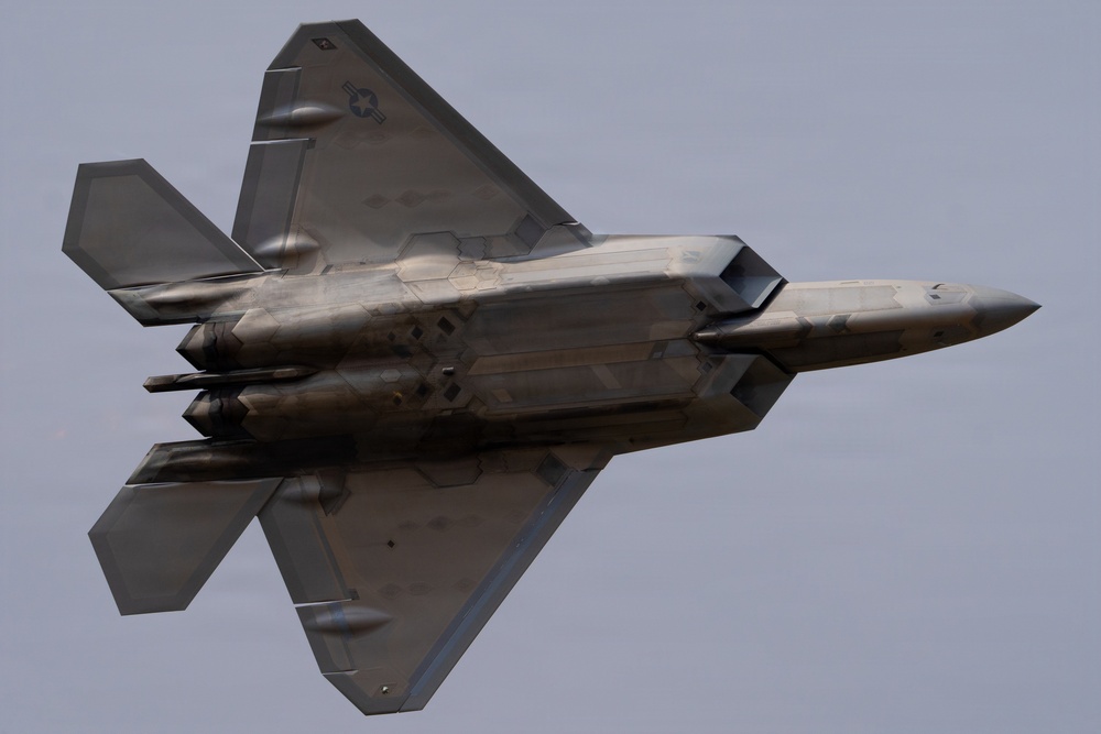 F-22 Raptor Aerial Demonstration Team performs at the Dyess Big Country Air Fest 2023