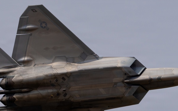 F-22 Raptor Aerial Demonstration Team performs at the Dyess Big Country Air Fest 2023