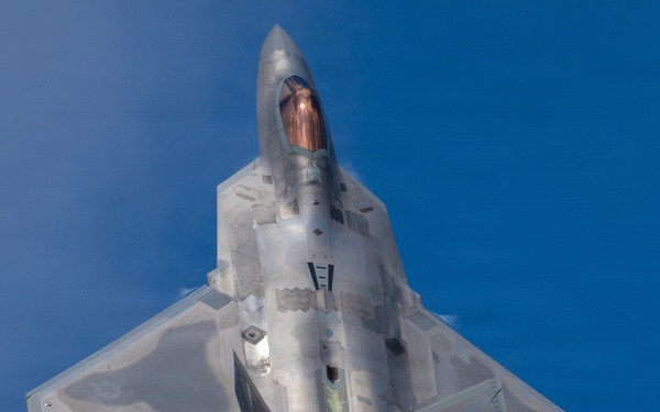 F-22 Raptor Aerial Demonstration Team performs at the Dyess Big Country Air Fest 2023