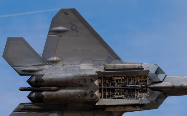 F-22 Raptor Aerial Demonstration Team performs at the Dyess Big Country Air Fest 2023
