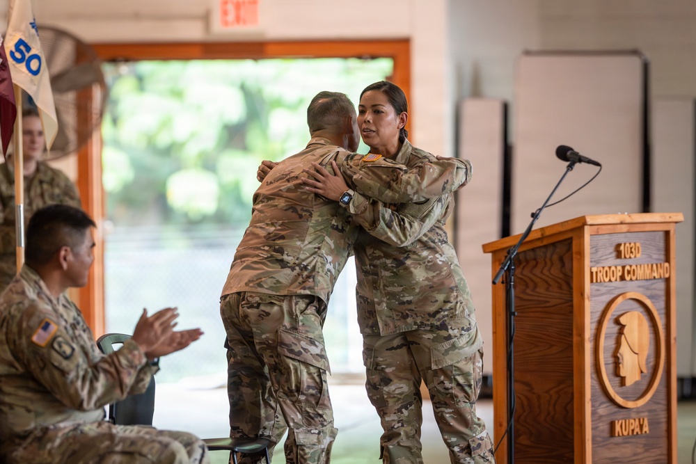 Decades of commitment honored at 103rd troop command change of responsibility ceremony
