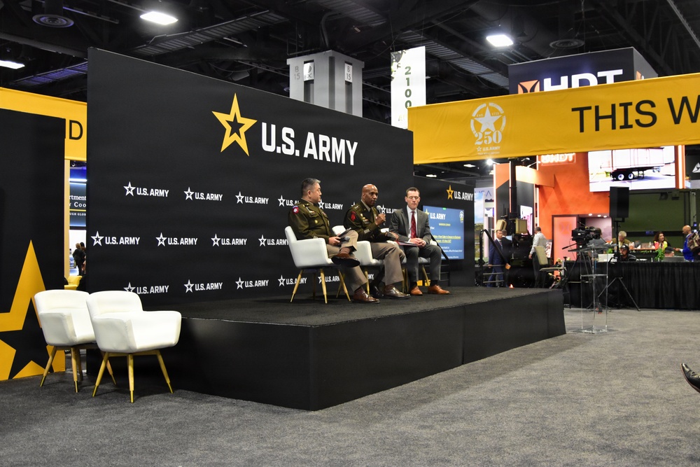 Deputy Chief of Staff, G-6, LTG Jeth Rey, participates in a Warriors Corner at AUSA's annual meeting in 2025.