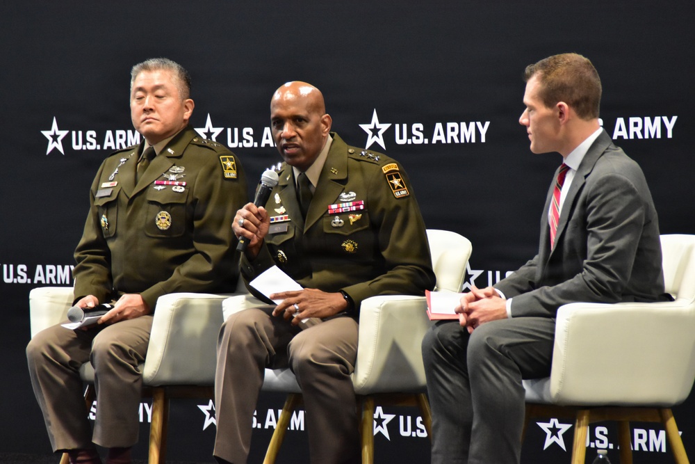 Deputy Chief of Staff, G-6, LTG Jeth Rey, participates in a Warriors Corner at AUSA's annual meeting in 2025.
